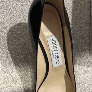 NEW Jimmy Choo never worn black patent heels